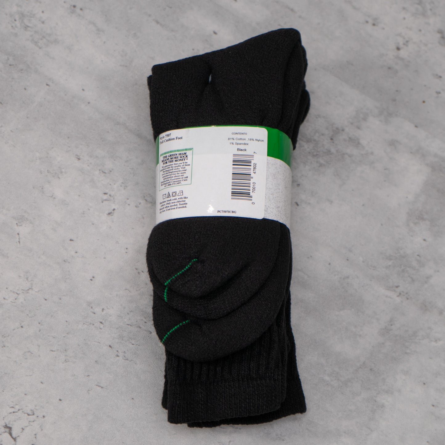 COJÍN DE ALGODÓN CASUAL ATHLETIC INTERWOVEN CREW - Negro