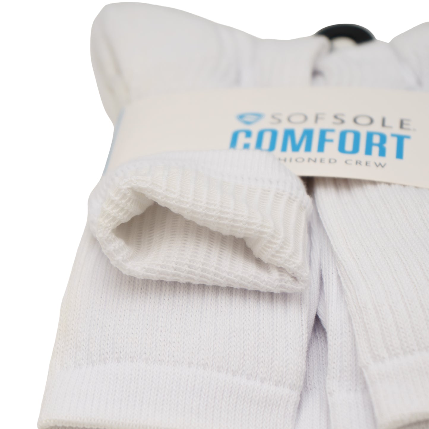 Sof Sole Comfort Casual Poly Blend Cushion Crew - White