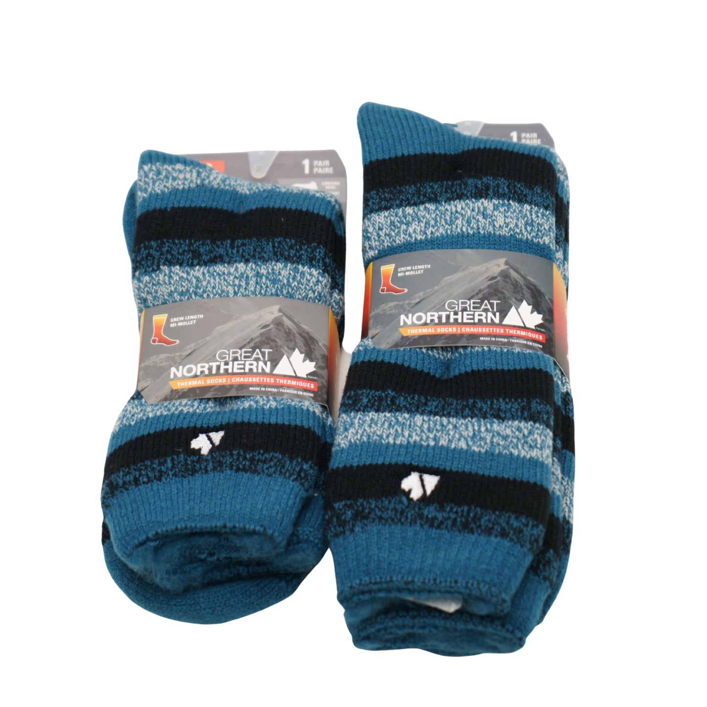 GN Brushed Thermal Acrylic Wool Blend Performance Crew Socks