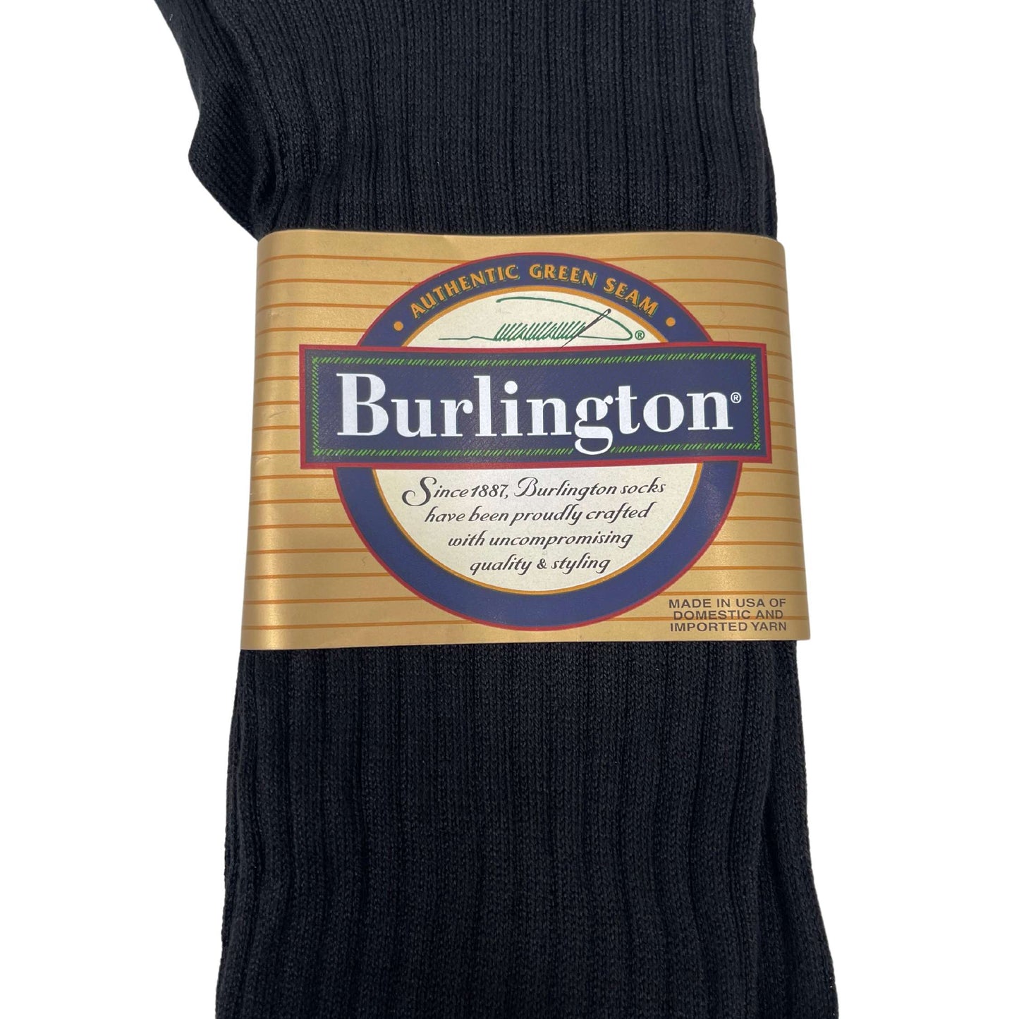 VESTIDO TALLA BURLINGTON 94% ALGODÓN MERCERIZADO CALCETINES REDONDOS - NEGRO