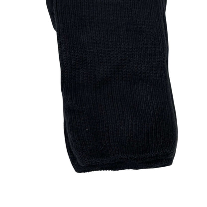 BB202 Dress Acrylic Sock - Black Close up on  crew height edge