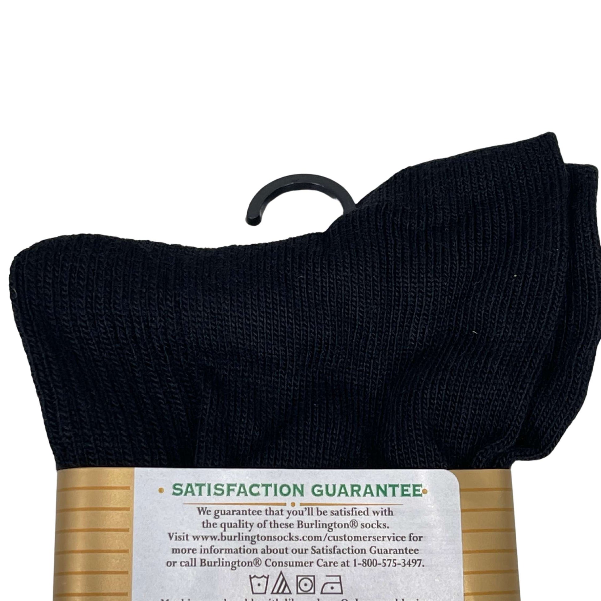 BURLINGTON Dress Acrylic Crew Sock - Black BURLINGTON Dress Acrylic Crew Sock - Black
