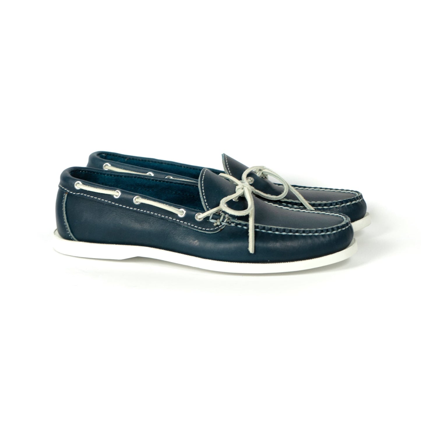 Dexter USA Camp Moc - Navy Full Grain Leather - White Boat Sole