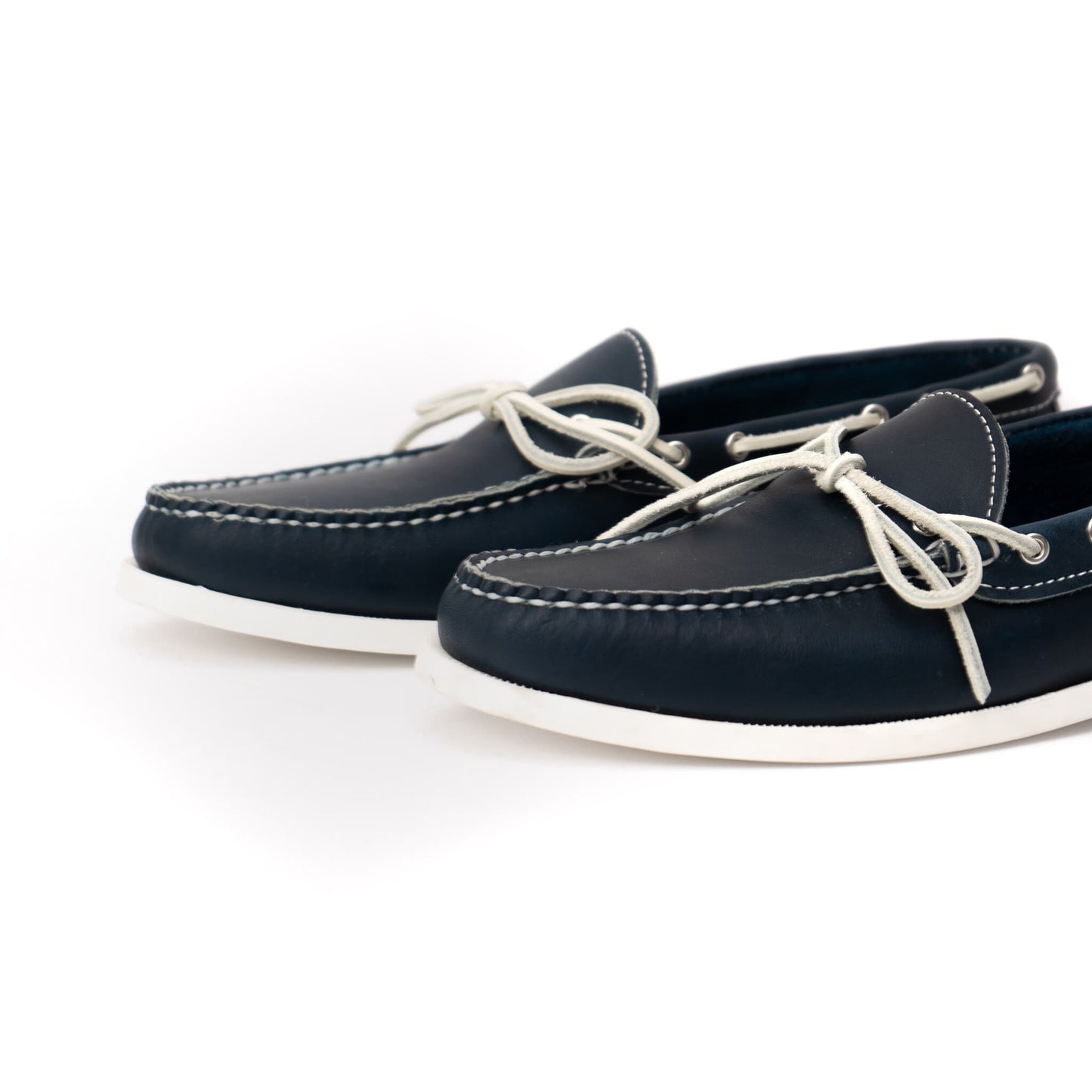 Dexter USA Camp Moc - Navy Full Grain Leather - White Boat Sole