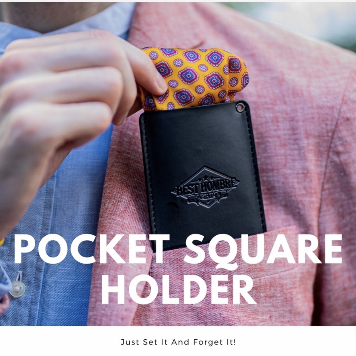 Best Hombre Pocket Square Holder - Kicks For Gents - Pocket Square Holder - Dapper
