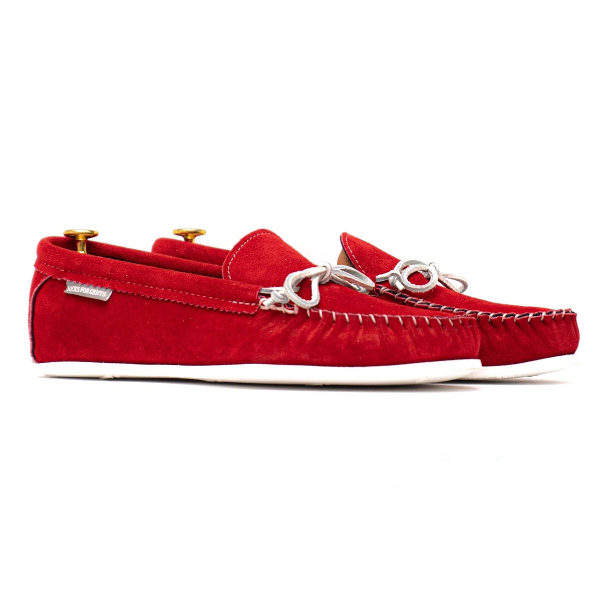 Spring Grove USA Moccasins - Red Suede – Kicks For Gents