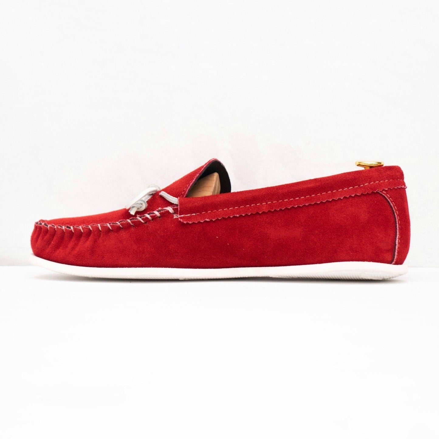 Spring Grove USA Moccasins - Red Suede - Kicks For Gents - Shoes - MADE IN USA, Sneaker