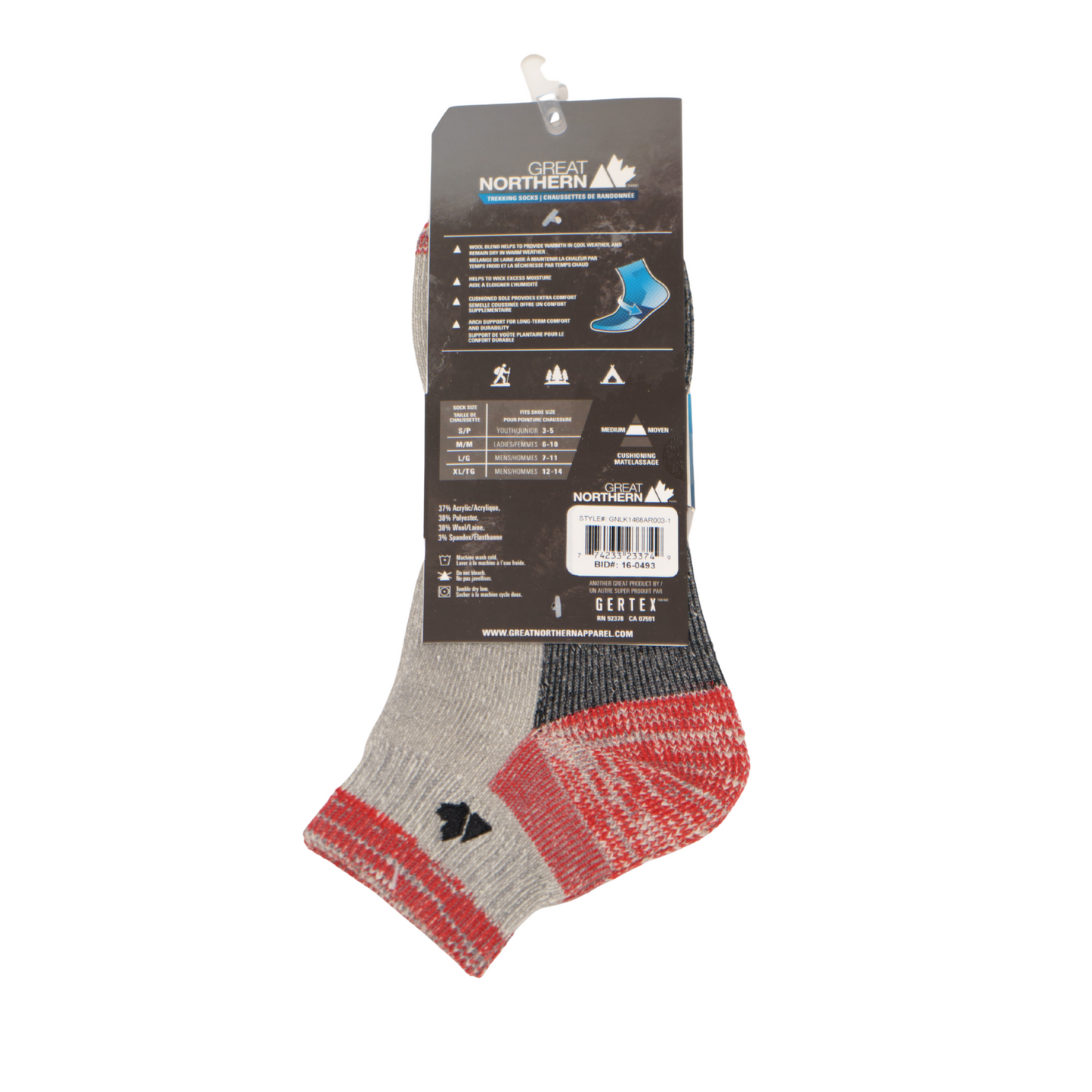 GN Technical Acrylic/Wool Blend Ankle Socks