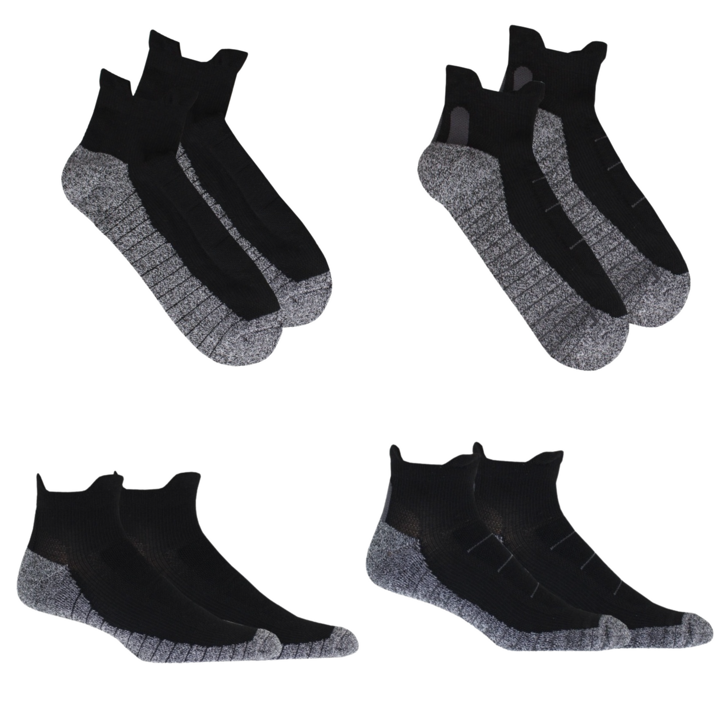 D&CO Training Ankle Socks- Performance Poly Blend - Technical - 2 PK