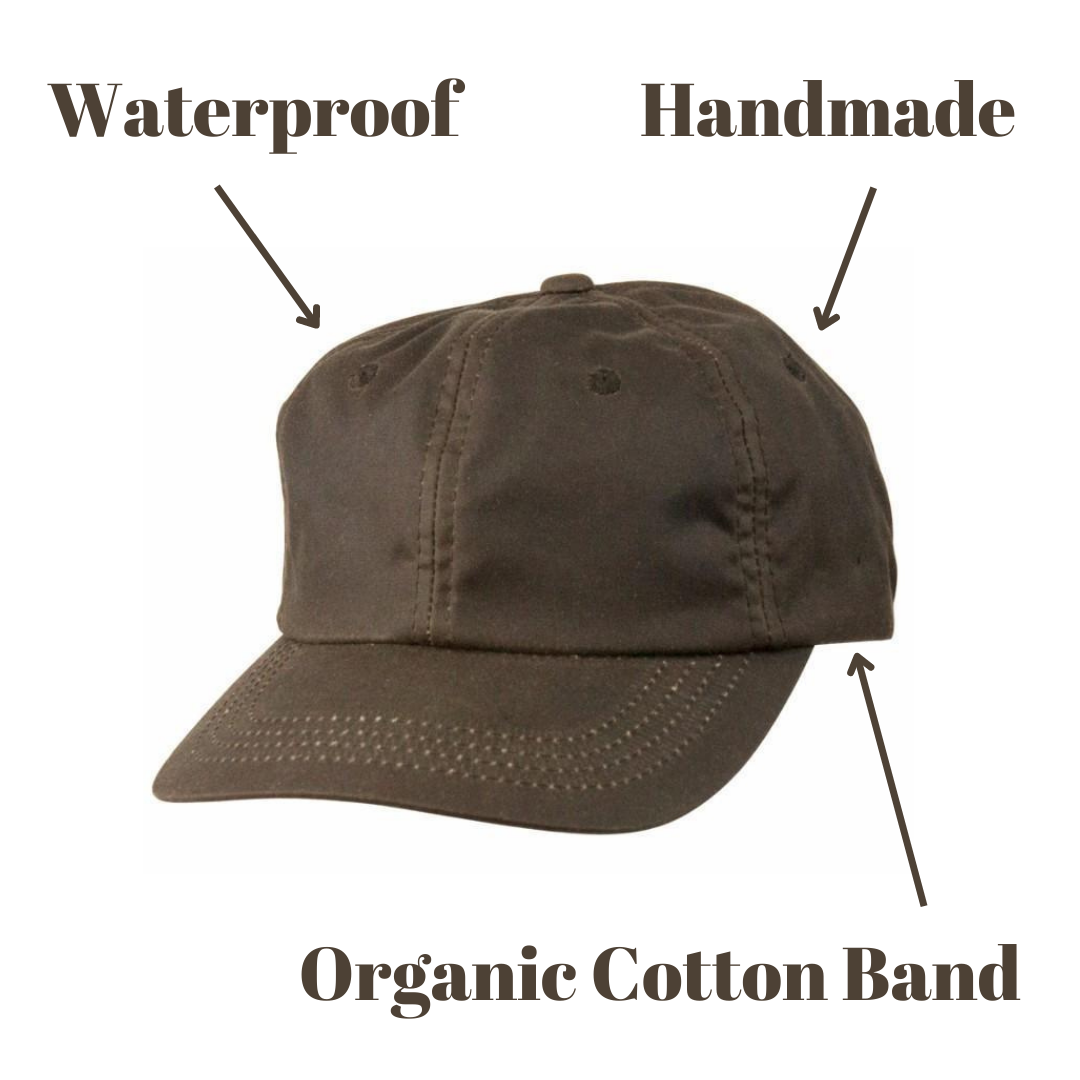 Waterproof Oilskin Cotton Baseball Cap, Adjustable Buckle, Handmade Ha –  Kicks For Gents