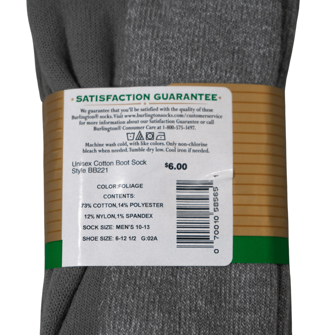 Calcetín para botas de servicio pesado - Equipo de algodón - Unisex
